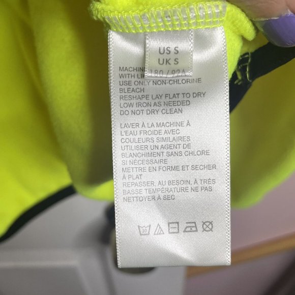 Urban Outfitters 1/2 Zip Fleece Pull Over Fleece Jacket Mens S Top Bright Yellow - Picture 4 of 6